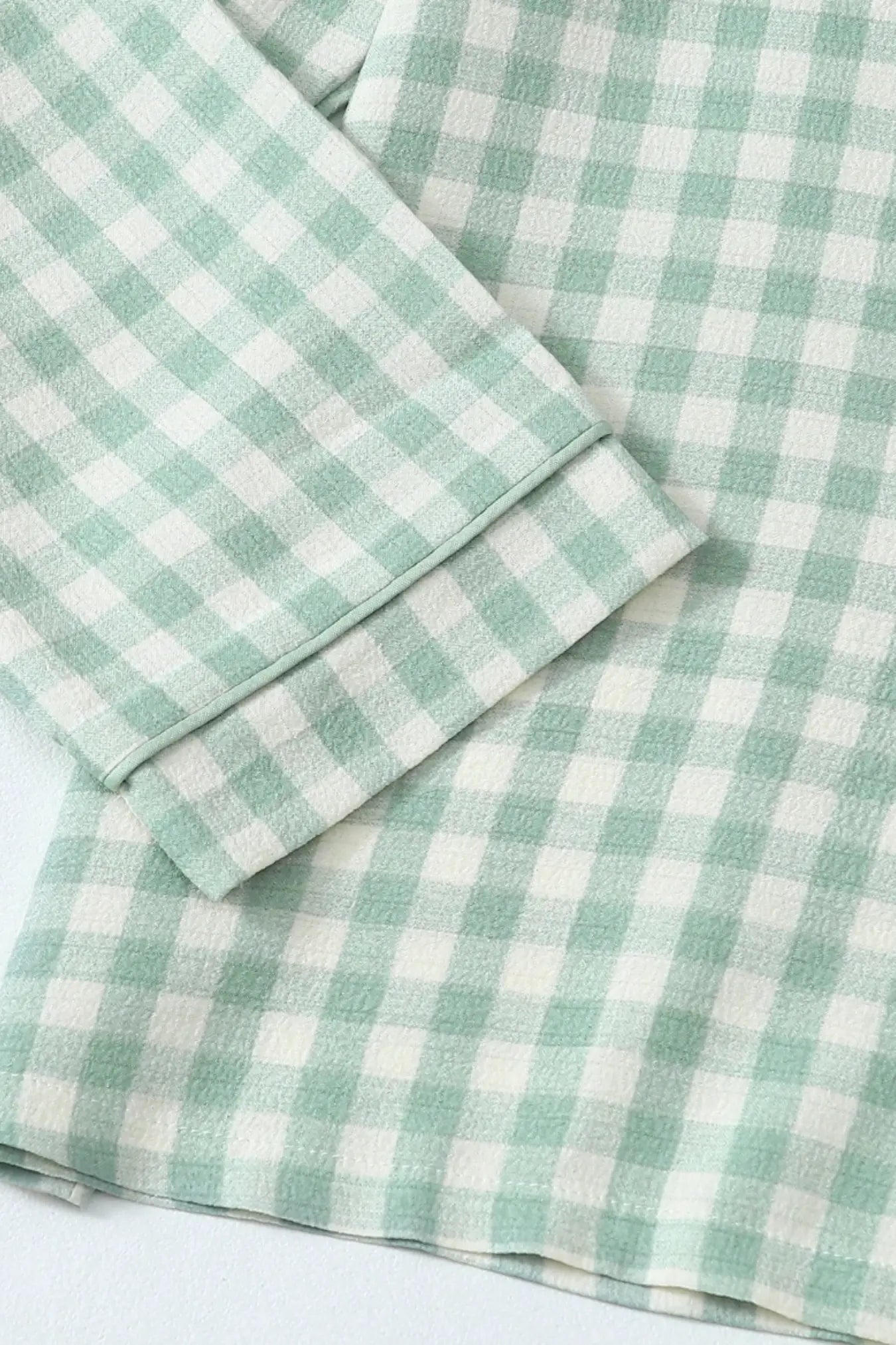 Green Gingham Comfort Pajama Set moonhaven