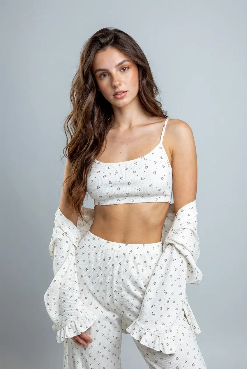 Sweet Heart Lounge Cardigan Set moonhaven