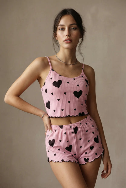 Beatriz Cozy Ribbed Cami Pajama Set
