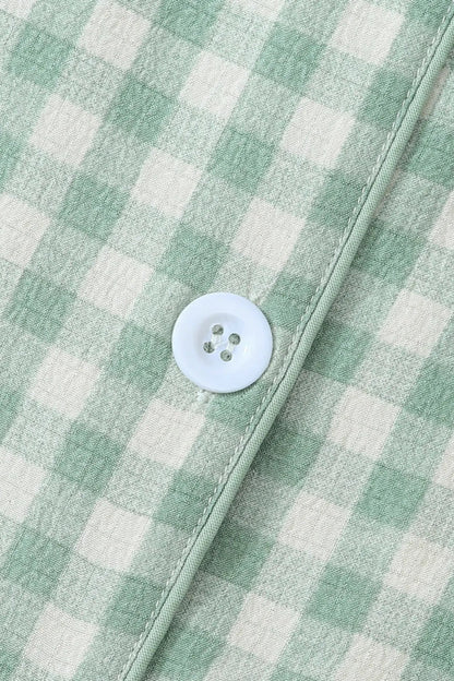 Green Gingham Comfort Pajama Set moonhaven