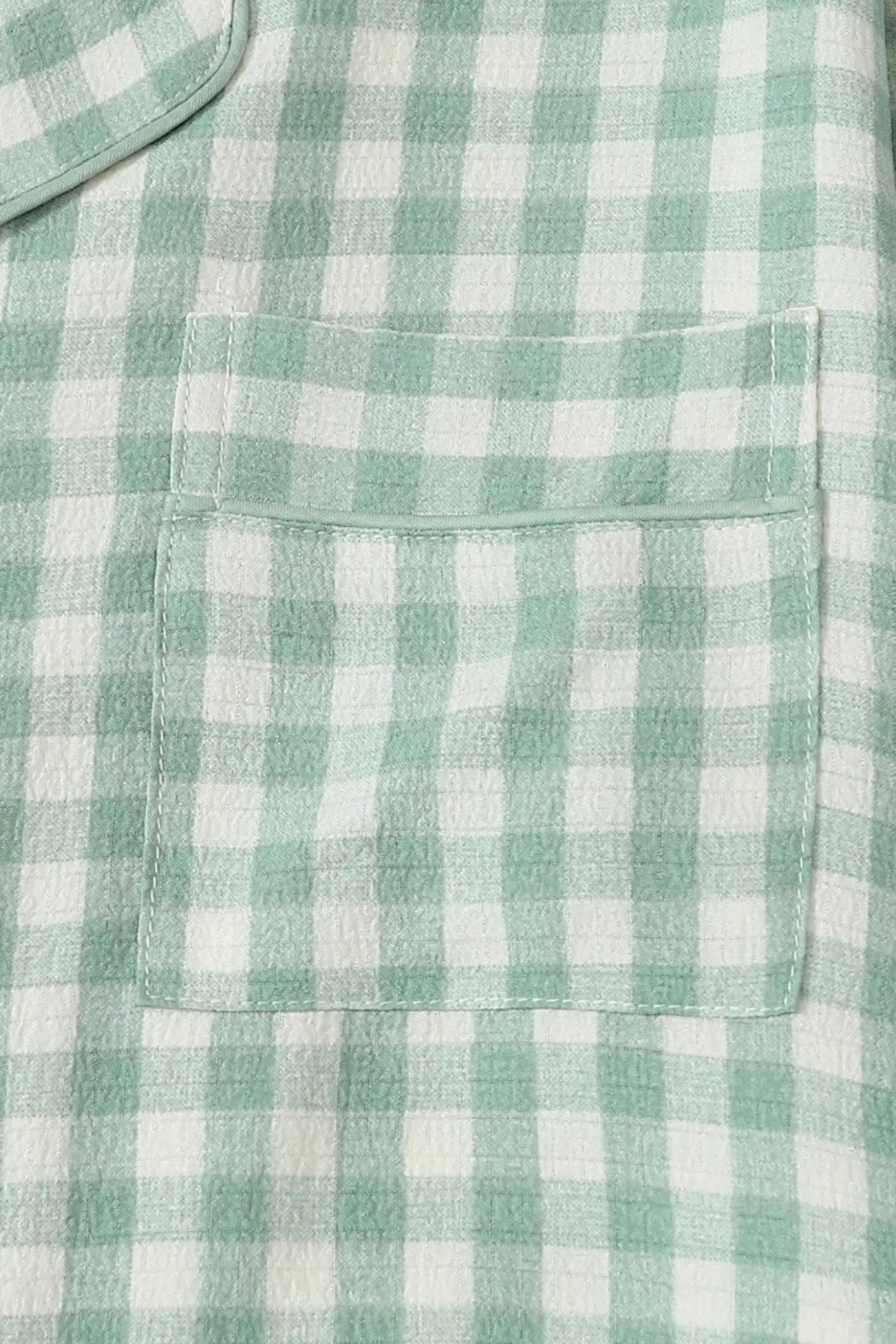 Green Gingham Comfort Pajama Set moonhaven