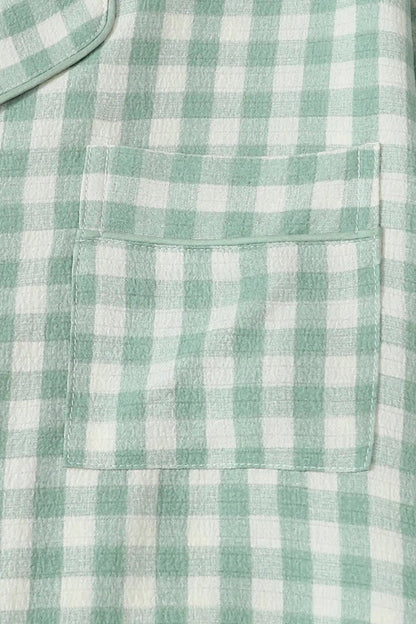 Green Gingham Comfort Pajama Set moonhaven