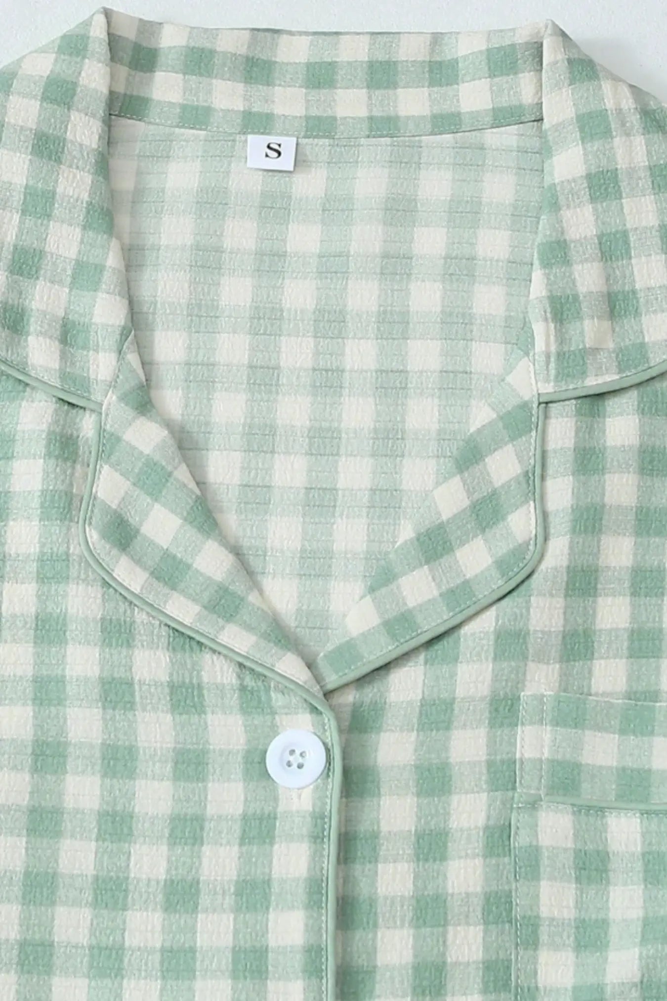 Green Gingham Comfort Pajama Set moonhaven