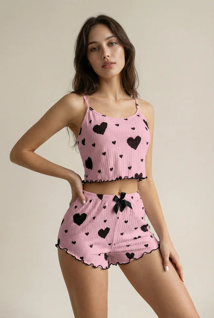 Beatriz Cozy Ribbed Cami Pajama Set