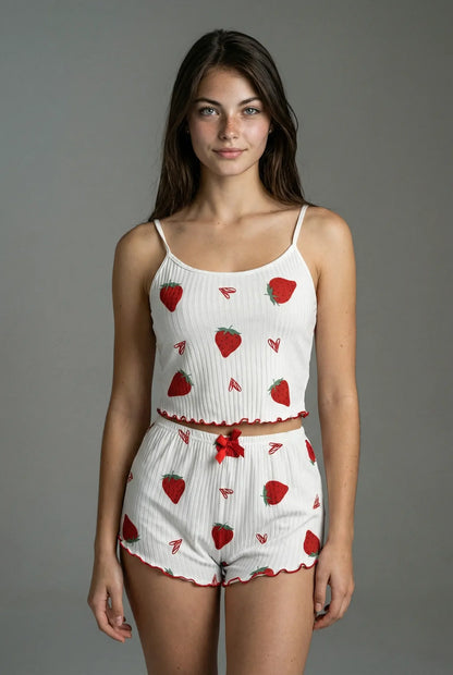 Beatriz Cozy Ribbed Cami Pajama Set