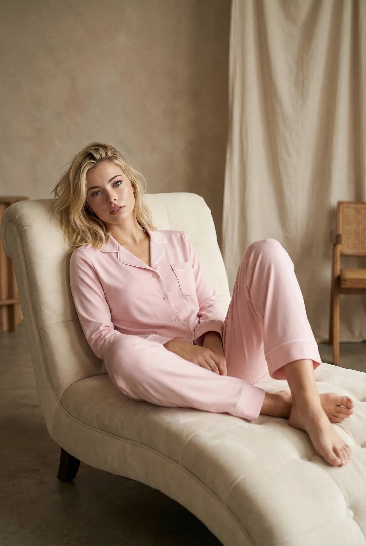 Long Sleeve Pajama Set – Light pink moonhaven
