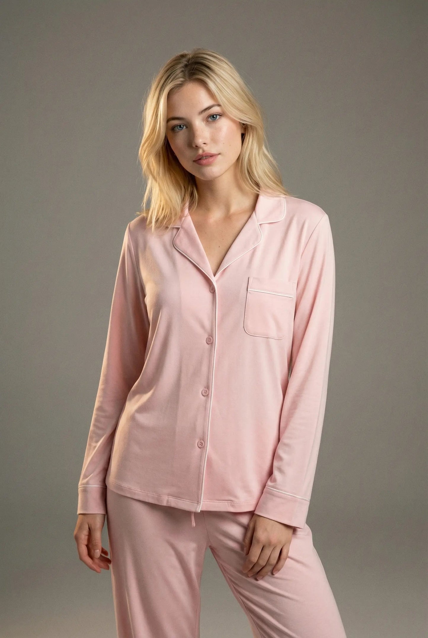 Long Sleeve Pajama Set – Light pink moonhaven