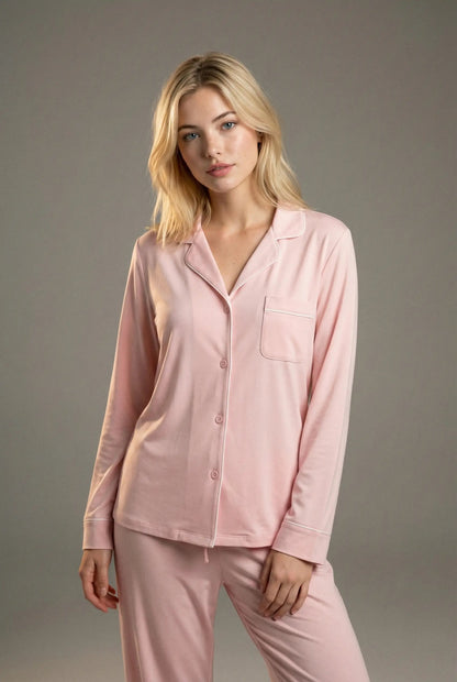 Long Sleeve Pajama Set – Light pink moonhaven